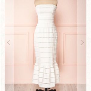 White Strapless Dress Boutique 1861